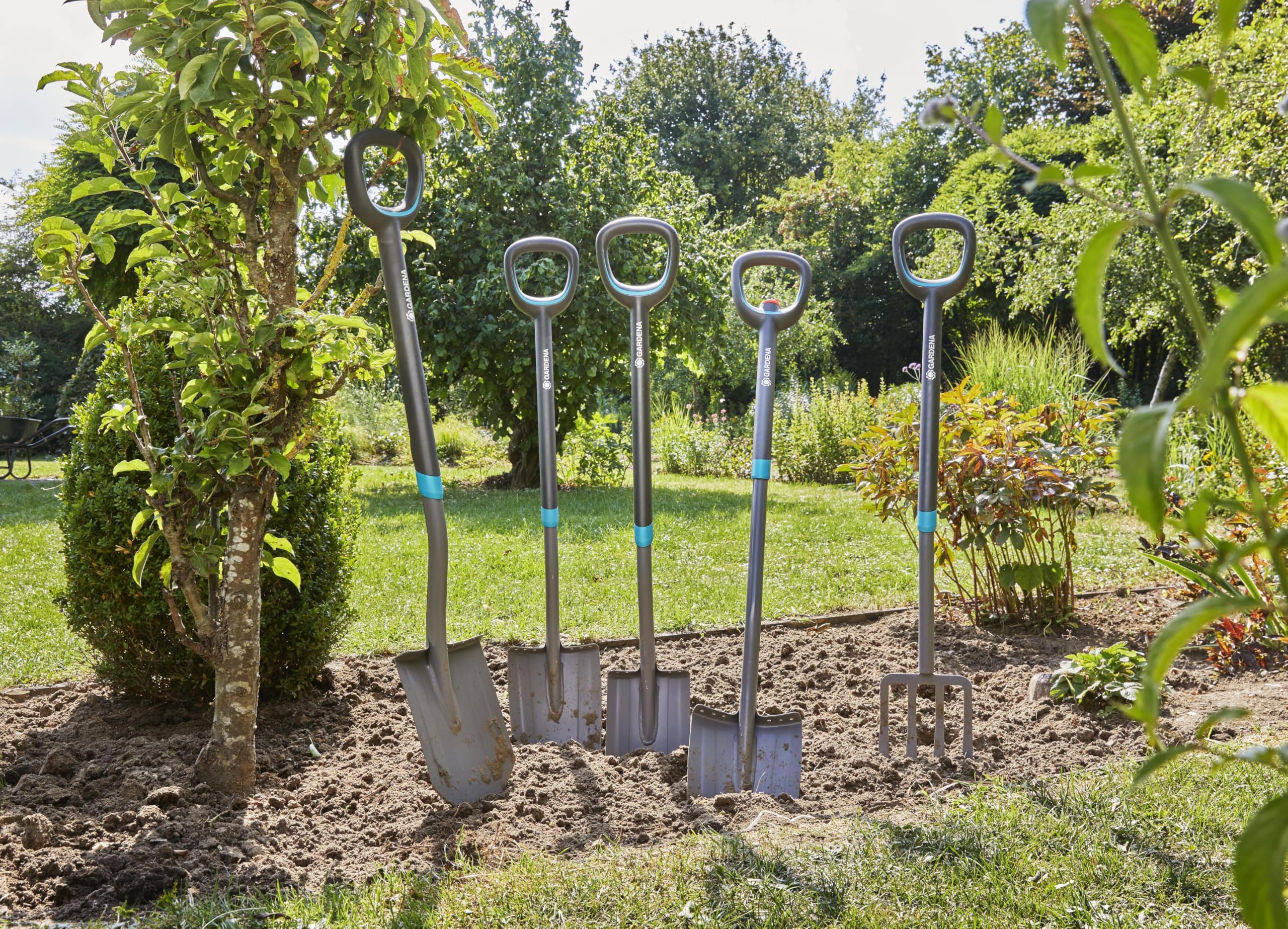 Gardena ErgoLine Pointed Spade – Steel Garden Shovel with D-Handle