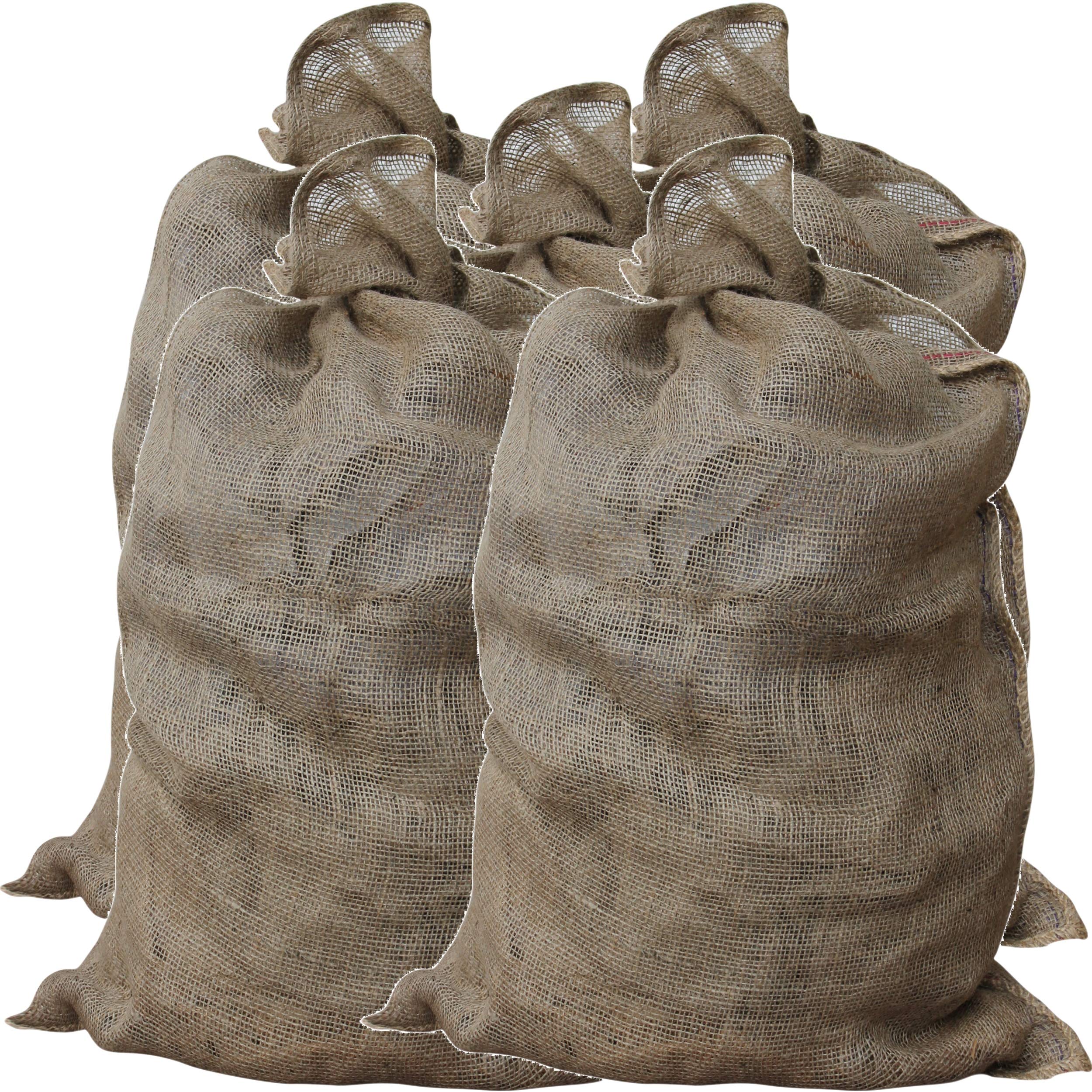 GardenMate 15-Pack Hessian Jute Sacks – 105x60cm Burlap Bags