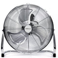 Belaco 18-Inch Metal Floor Fan | 100W High Velocity Chrome Industrial Fan