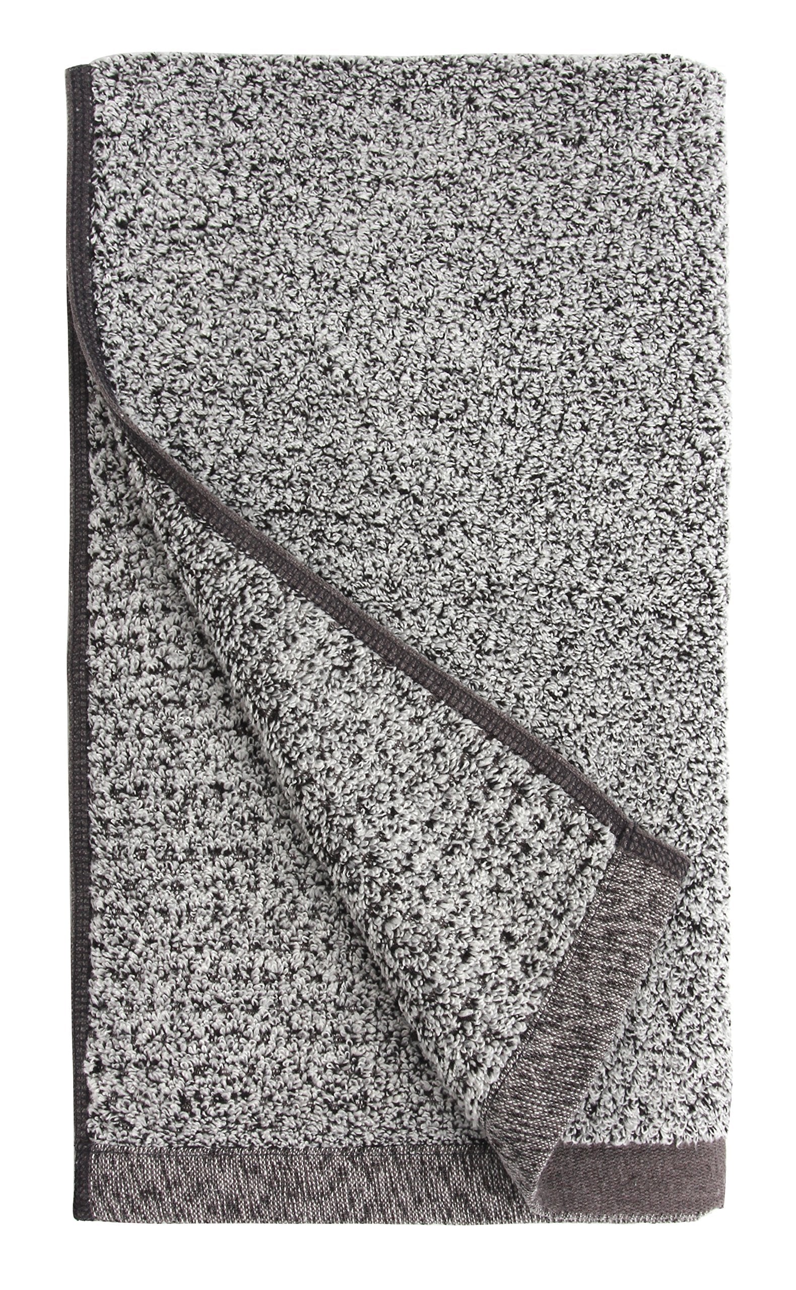 Everplush Diamond Jacquard Hand Towels – 4 Pack Gray Quick-Dry Cotton