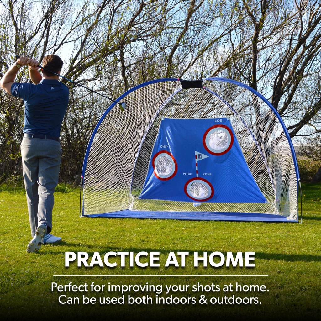 PGA TOUR Pro Size Golf Practice Net – Multi-Target Net with Hitting Mat