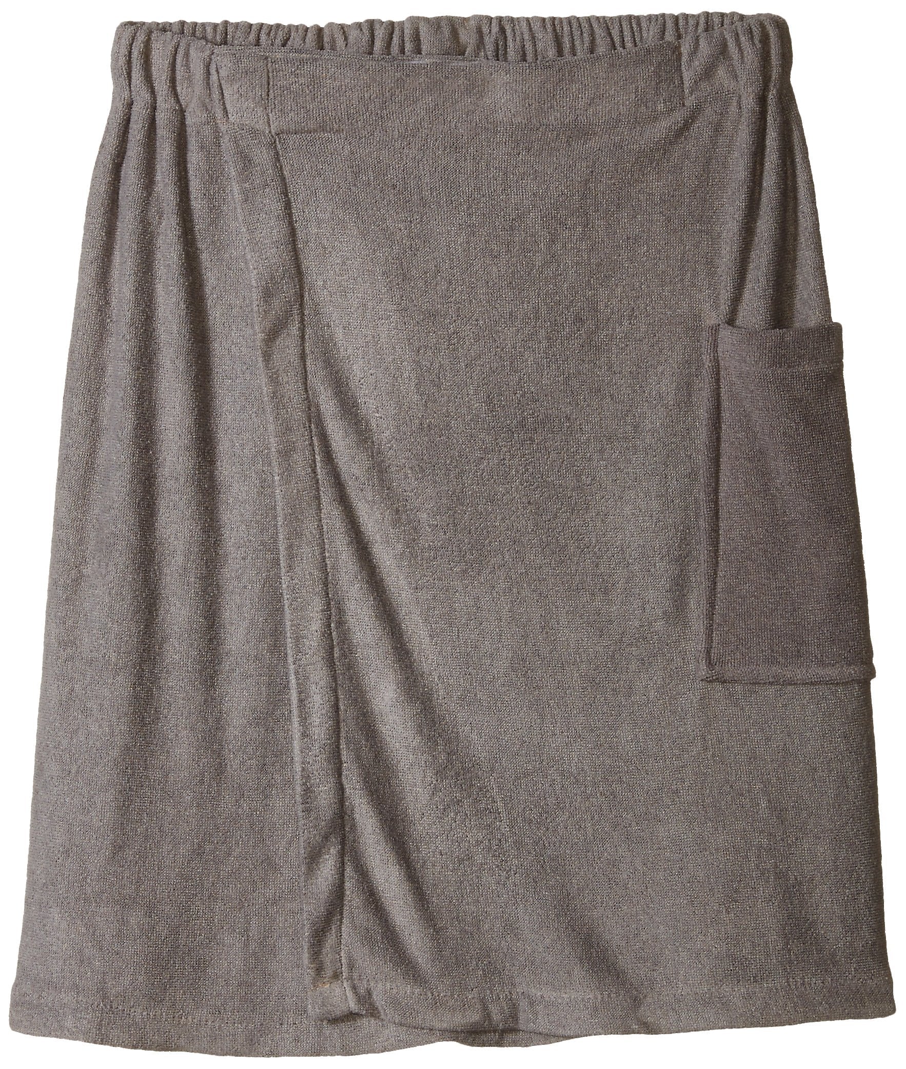 DII Men's Microfiber Shower Wrap – Adjustable Quick Dry Bath Towel, Gray