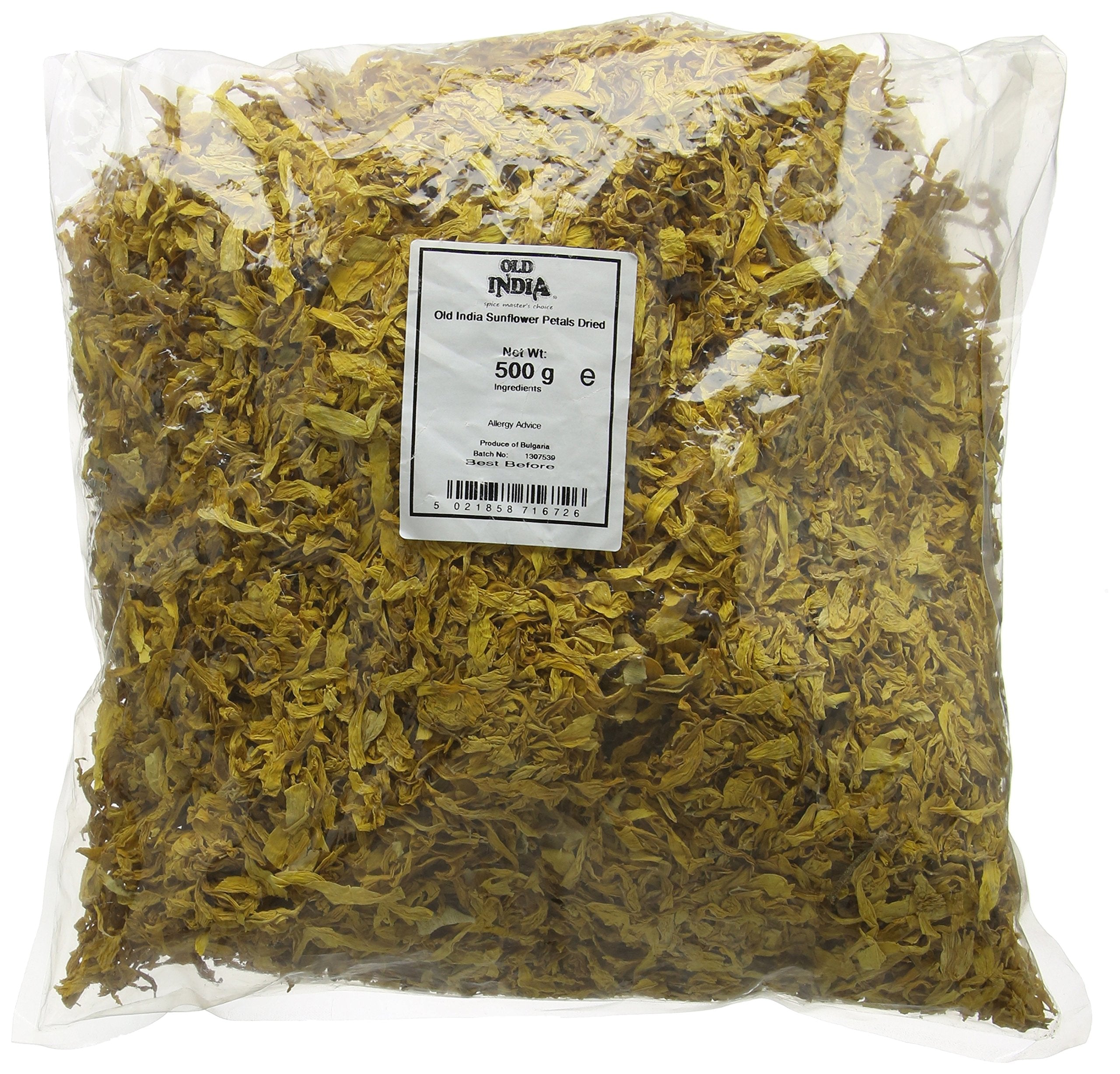 Old India Dried Sunflower Petals – Edible Culinary Garnish, 500g