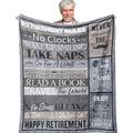 Retirement Blanket for Men – Soft Fleece Throw Gift, 200x150cm