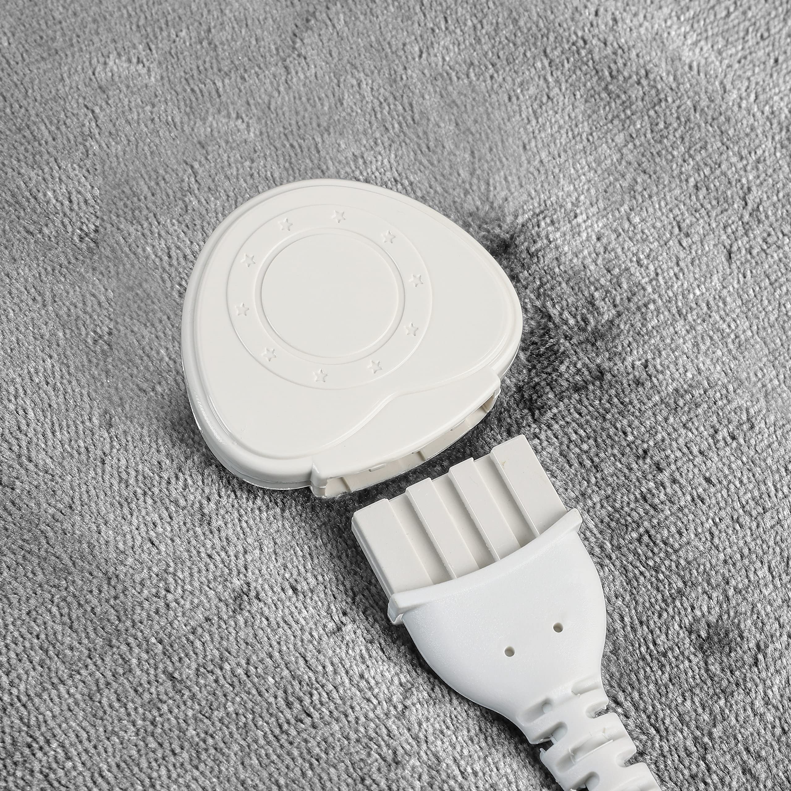 Jolof Store Electric Heated Throw Blanket – 10 Heat Settings – Silver Grey