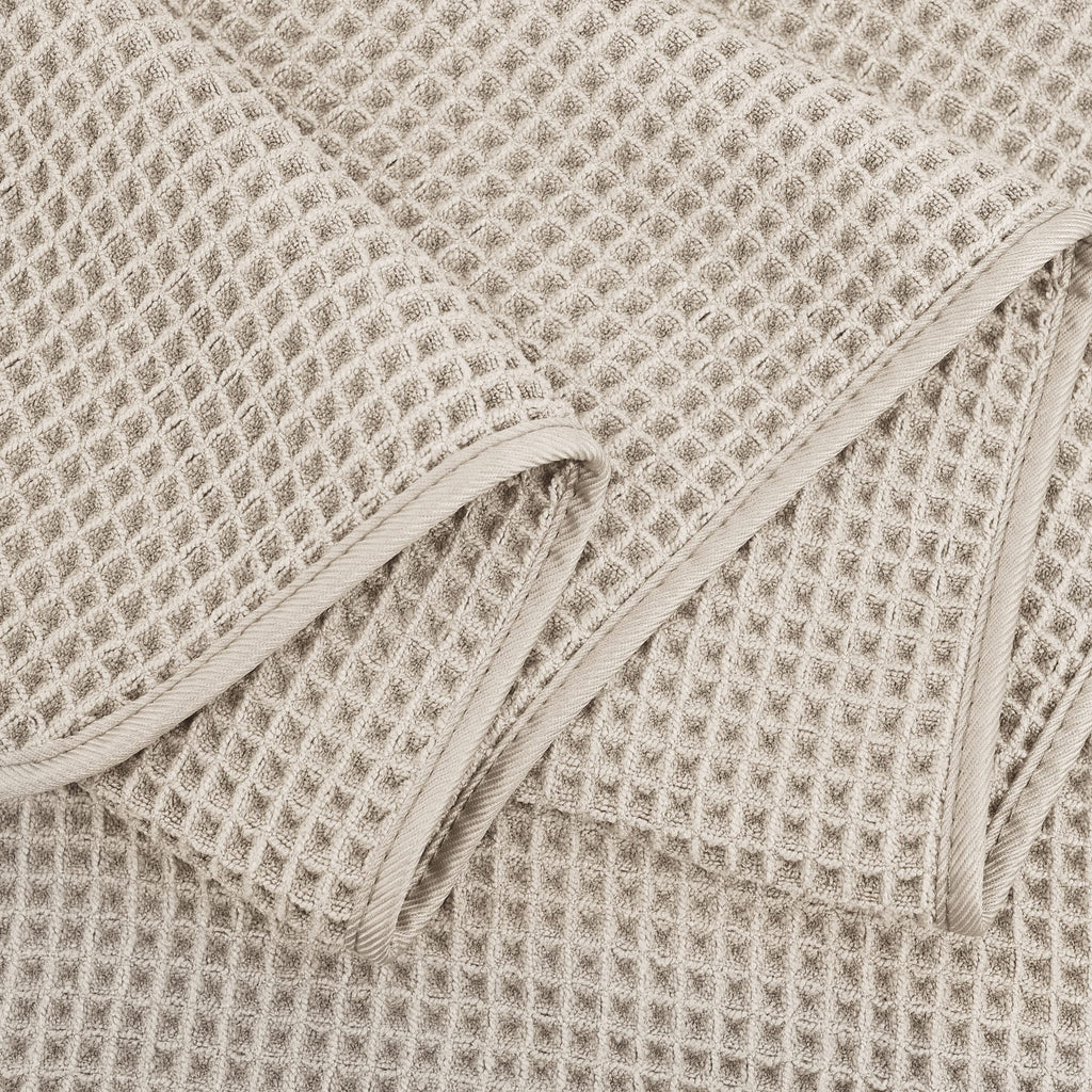 Polyte Microfibre Bath Towels | Quick Dry Waffle Weave, 4 Pack – Beige