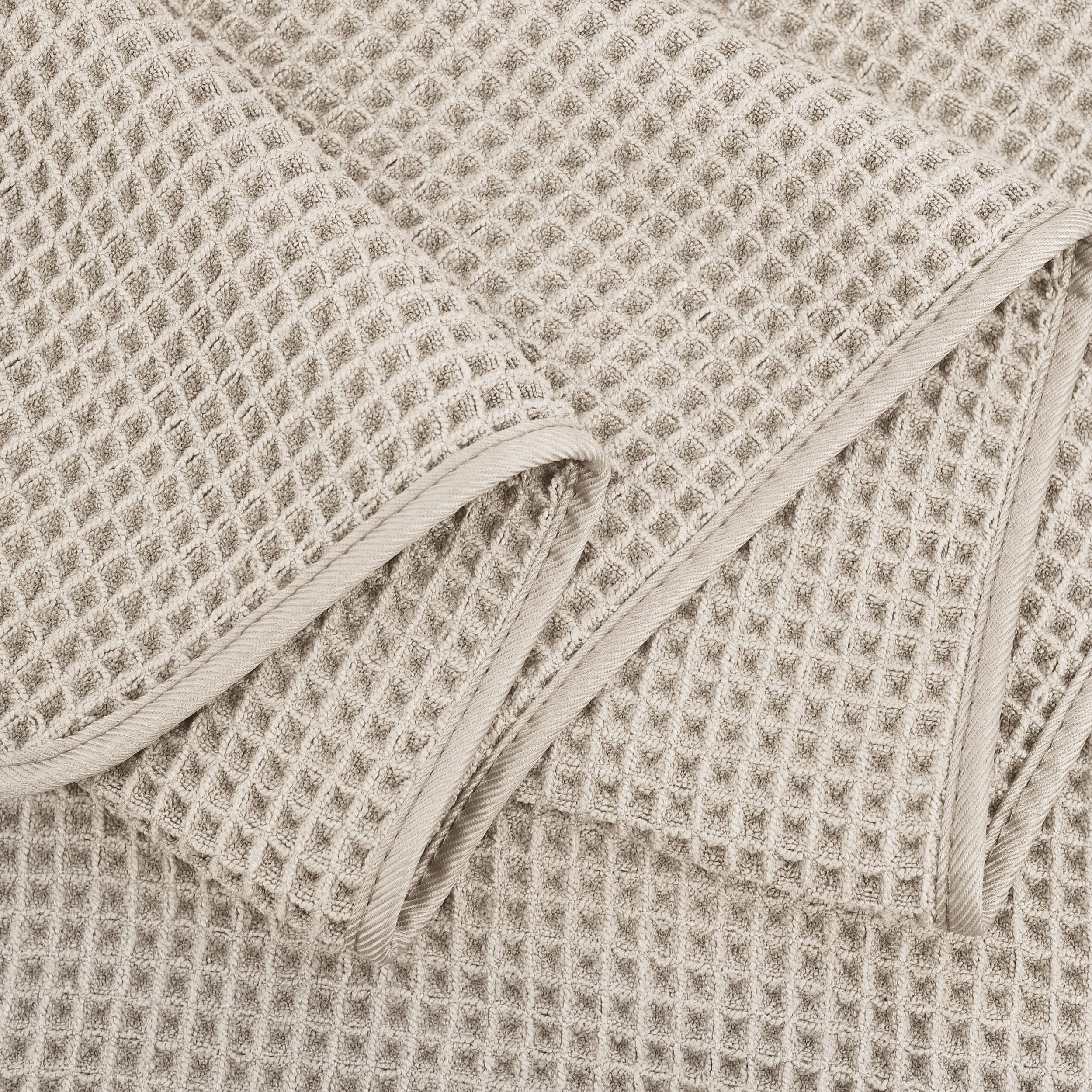 Polyte Microfibre Bath Towels | Quick Dry Waffle Weave, 4 Pack – Beige
