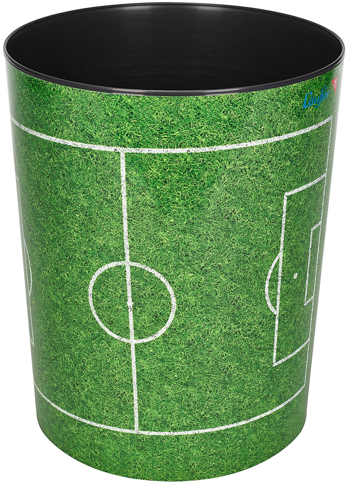 Läufer Runner trash, 13 litre trash can, Perfect for the nursery, Round, Sturdy Plastic, Soccer field