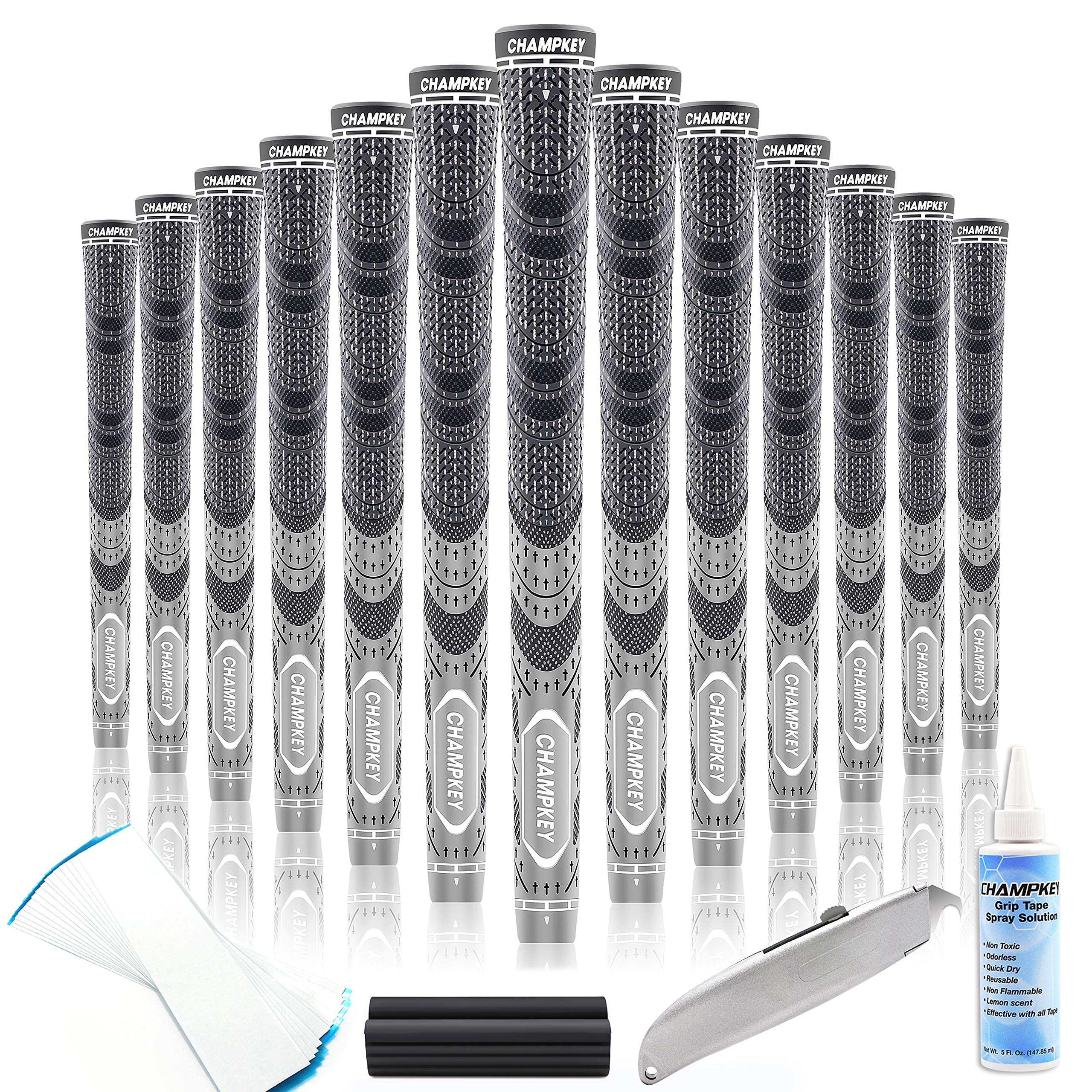 Champkey Hybrid Golf Grips 13 Pack | All Weather Cotton Club Grips