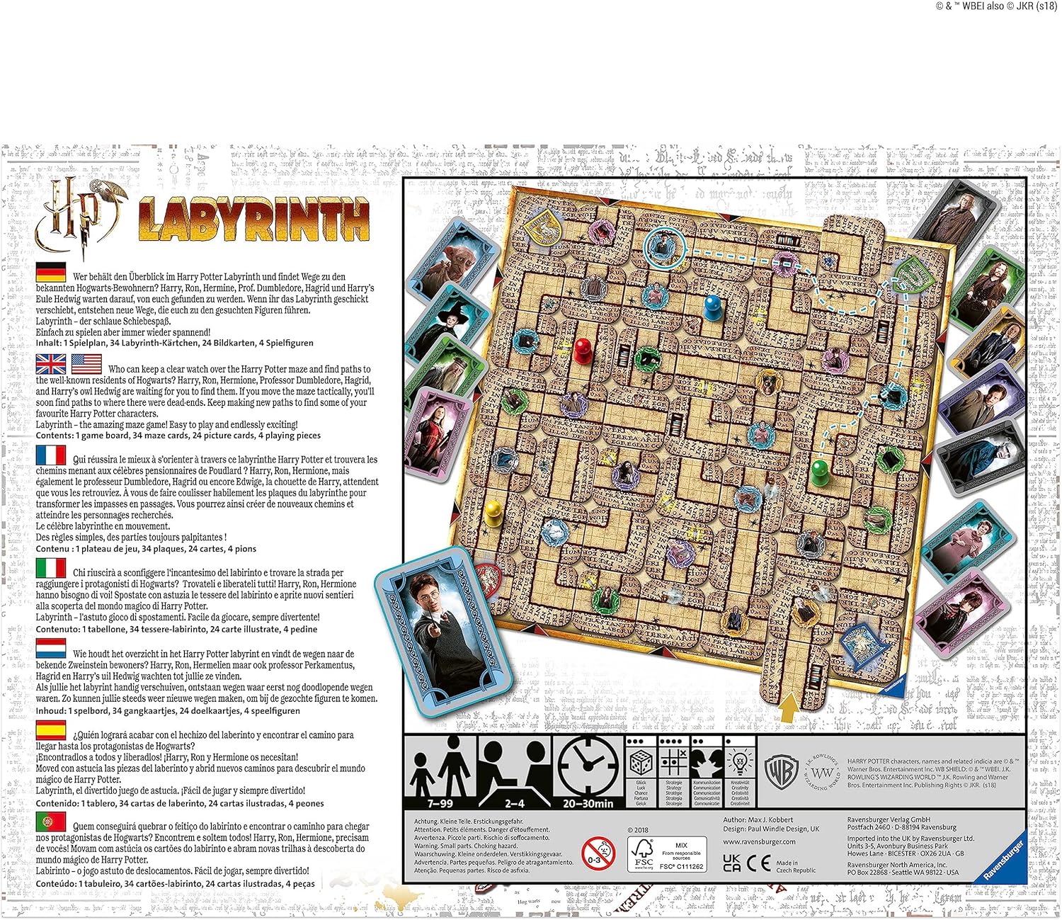 Ravensburger Harry Potter Labyrinth Board Game - Family Strategy Game