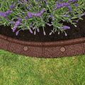 FlexiBorder Brown Recycled Rubber Lawn Edging - Flexible Garden Border 2m