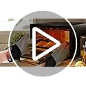 Silicone Oven Mitts - Heat Resistant BBQ Gloves with Pads