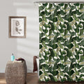 Lush Decor Tropical Leaf Fabric Shower Curtain - Green Boho, 72x72