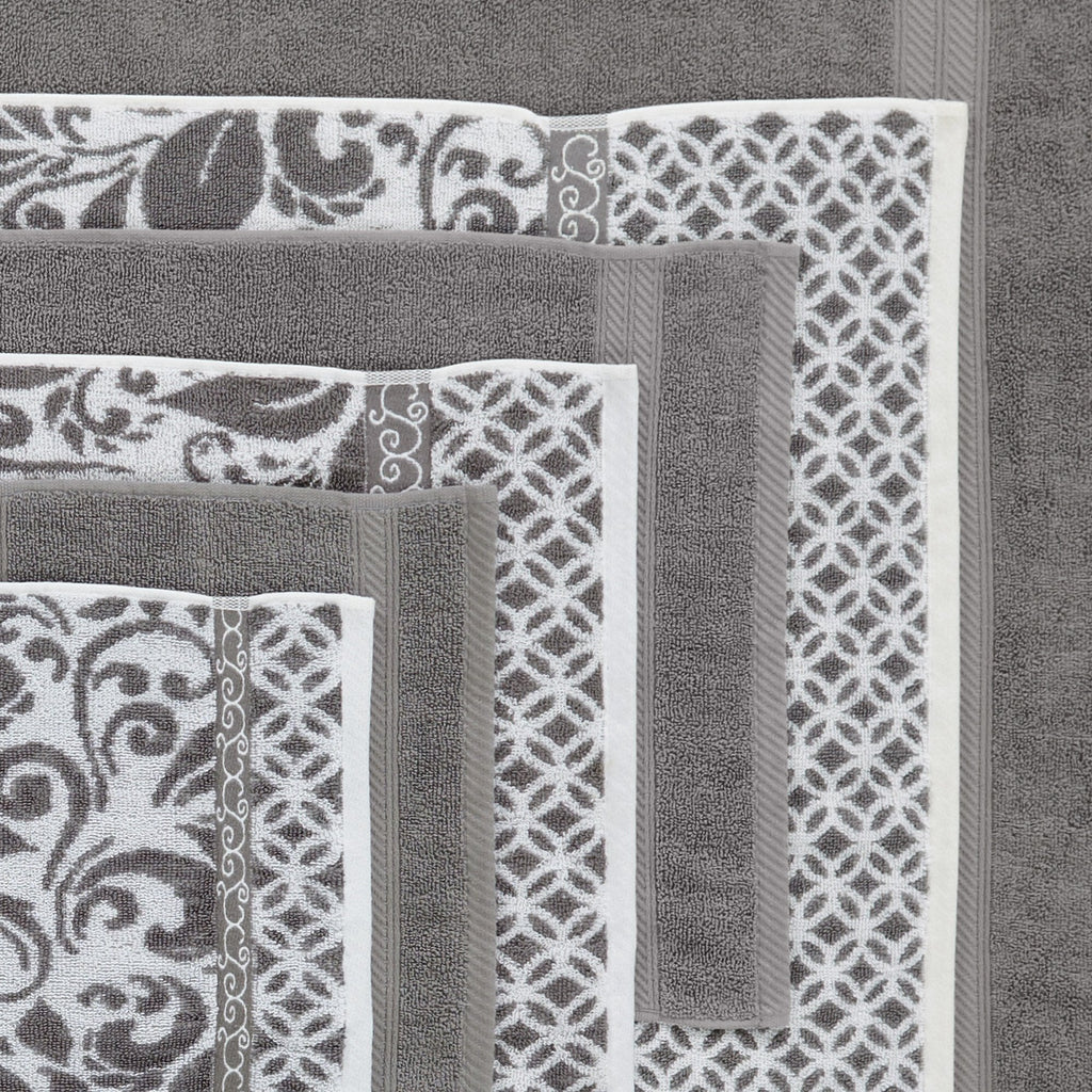 Modern Threads 6-Piece Trefoil Filigree Jacquard Cotton Towel Set