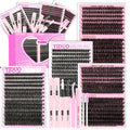 YIDUO DIY Lash Clusters Kit | 4 Styles Wispy D Curl Eyelash Extensions