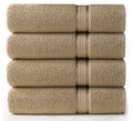 Cotton Craft 4-Pack Bath Towels – 100% Ringspun Cotton – Linen