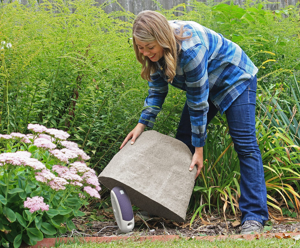 Emsco Group Medium Landscape Rock – Resin Utility Cover in Sandstone