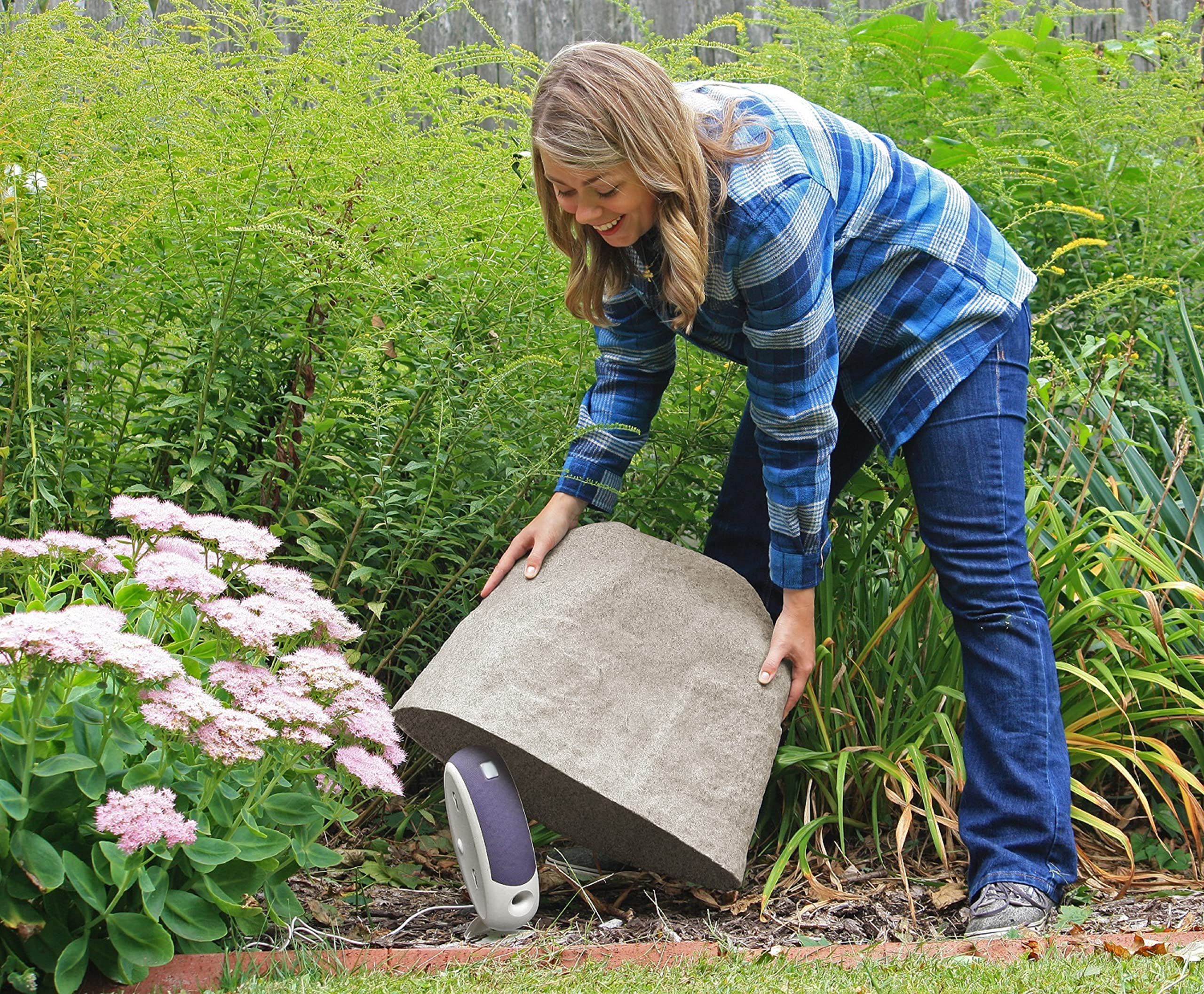 Emsco Group Medium Landscape Rock – Resin Utility Cover in Sandstone