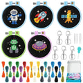 WATINC Space Embroidery Cross Stitch Kit for Kids - 9PCS Beginner Sewing Set