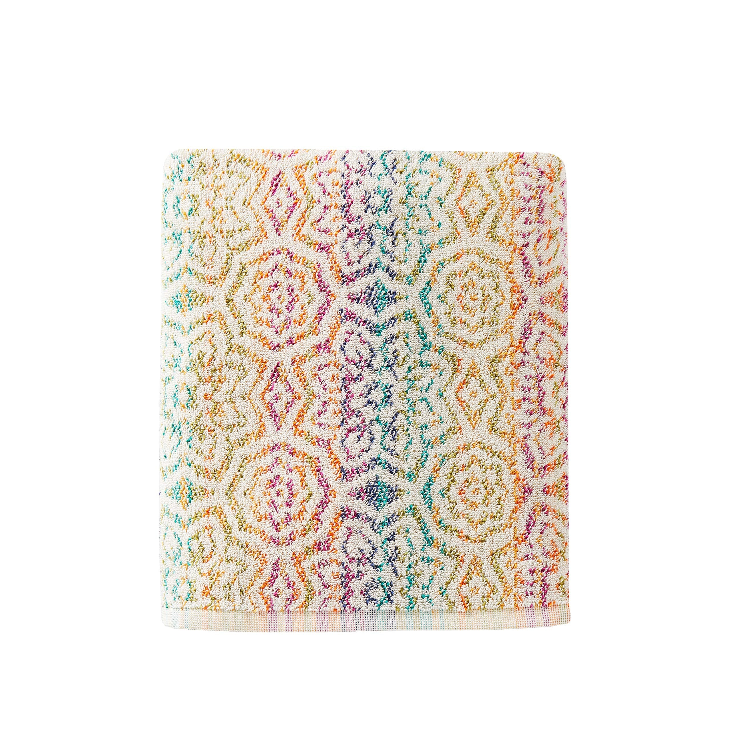 SKL Home Rhapsody Jacquard Bath Towel | 100% Cotton Reversible - Multi