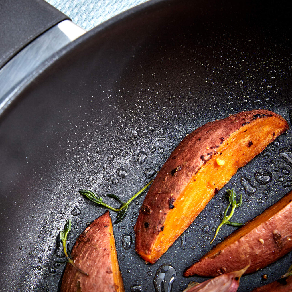 Judge Vista Non-Stick Stainless Steel Sauteuse Pan with Lid, 28cm
