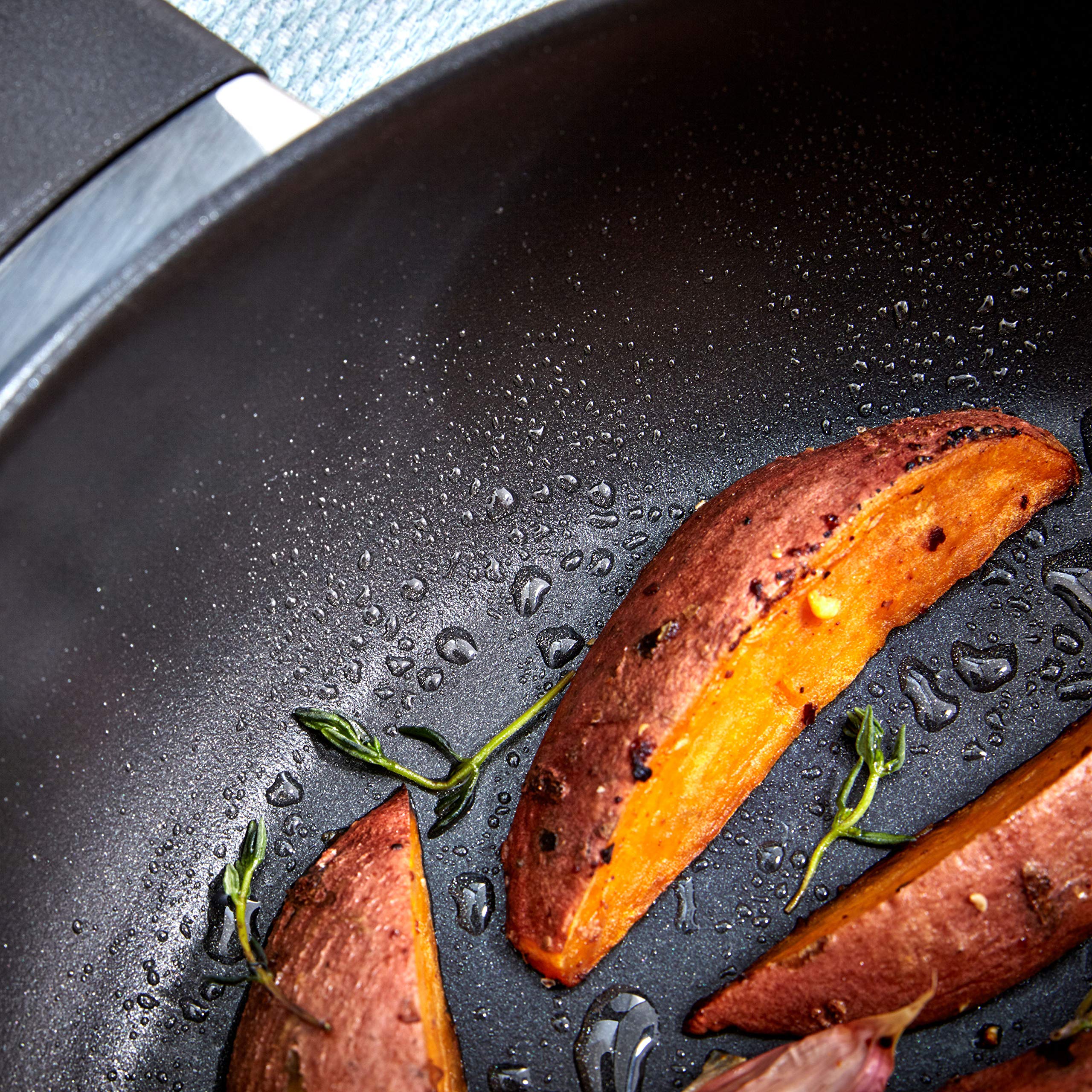 Judge Vista Non-Stick Stainless Steel Sauteuse Pan with Lid, 28cm