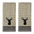 SKL Home Aspen Lodge Cotton Hand Towels with Deer Embroidery, 2-Pack