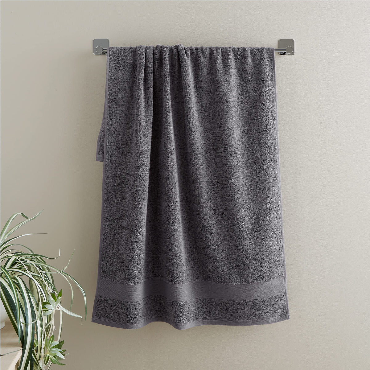 Catherine Lansfield, Charcoal, Bath Sheet - image 1