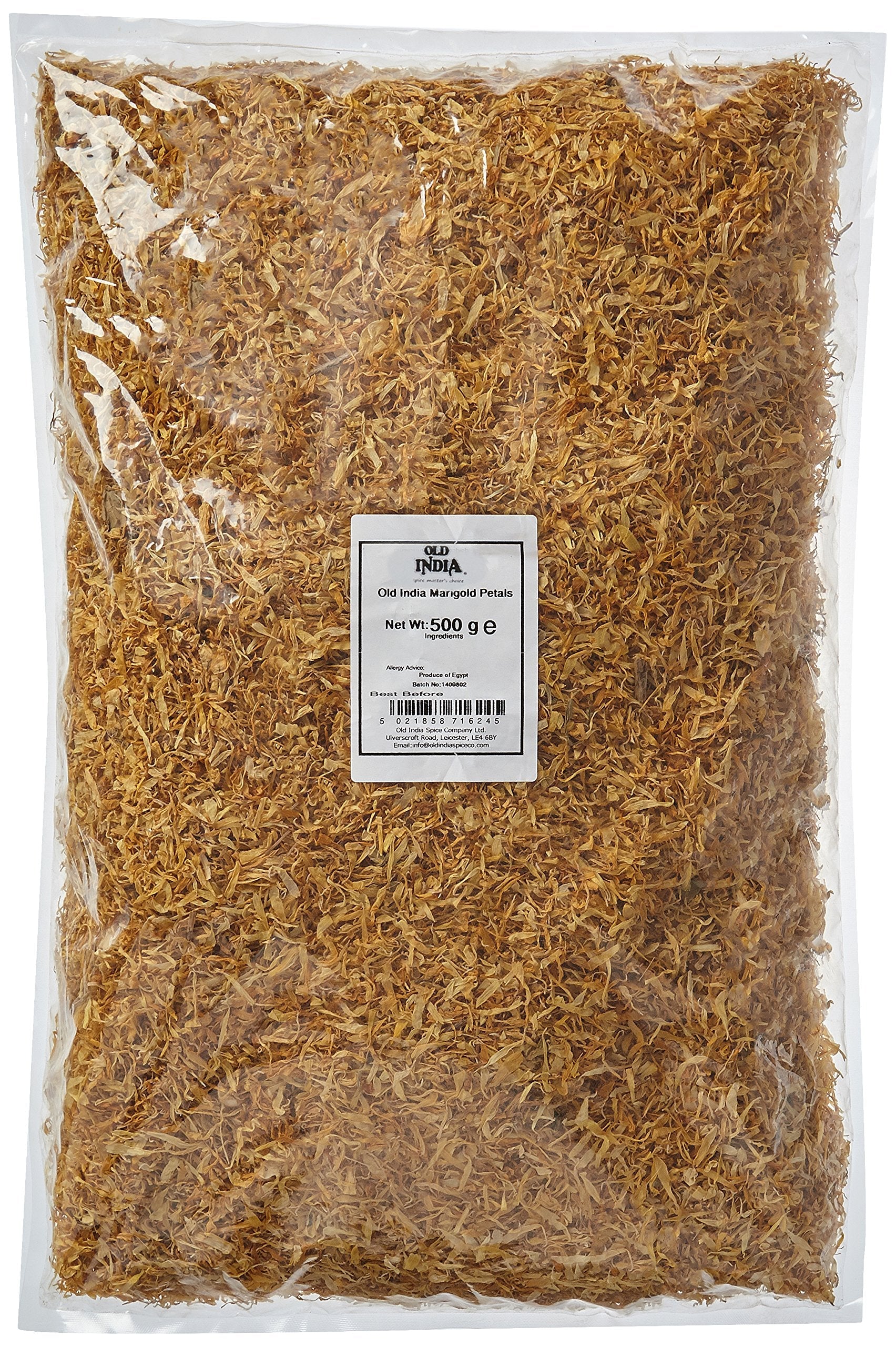 Old India Marigold Petals – 500g Dried Edible Flowers for Culinary Use