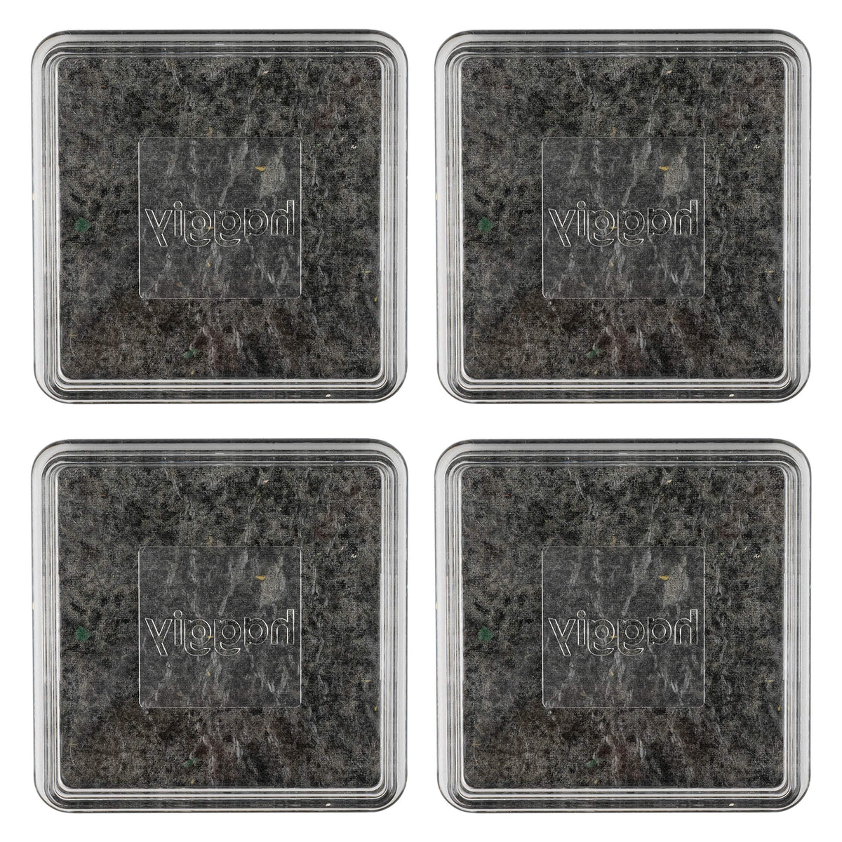 haggiy Anti-Slip Furniture Coasters - transparent, 60x60mm 4 Pcs - image 3