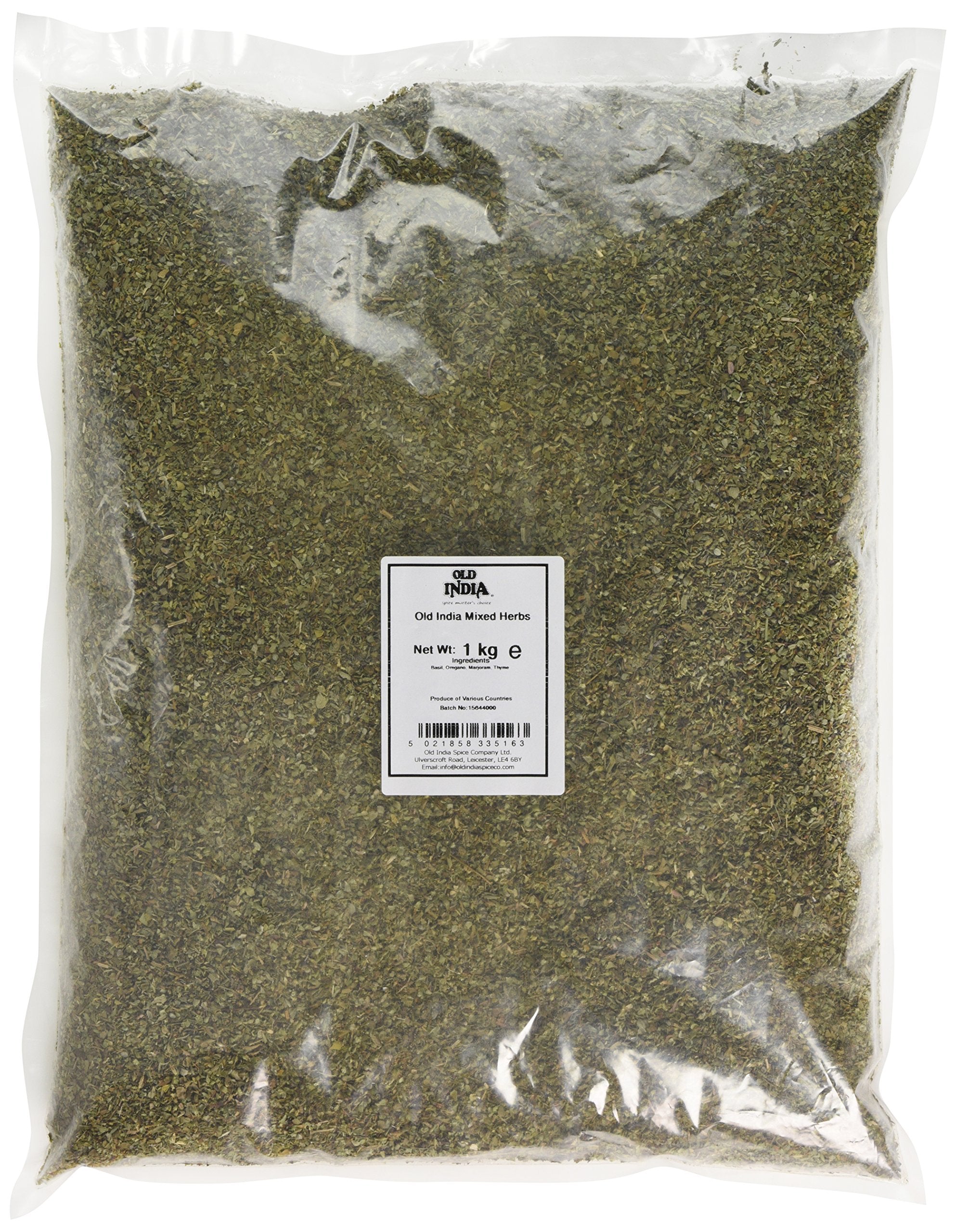 Old India Mixed Herbs 1kg – Dried Basil, Oregano, Marjoram and Thyme