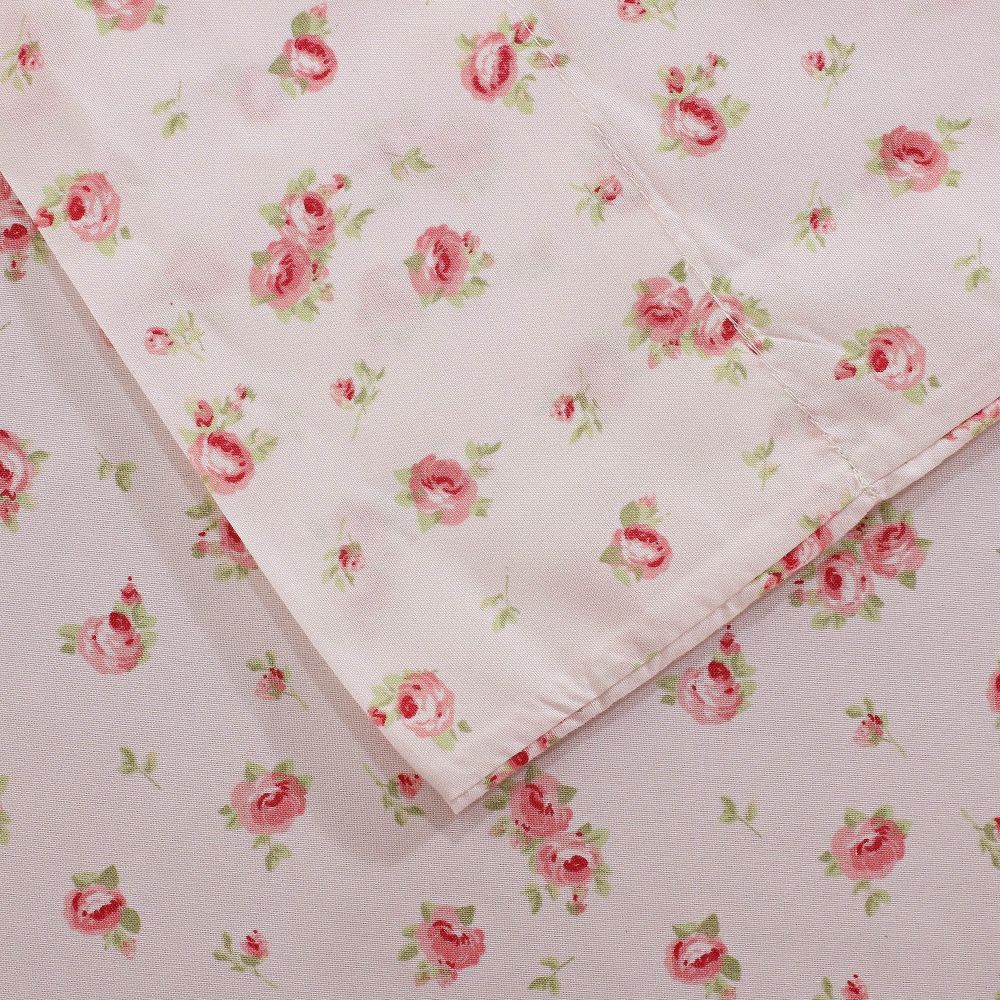 Modern Threads Rose Floral Microfiber Sheet Set – Deep Pocket Bed Sheets
