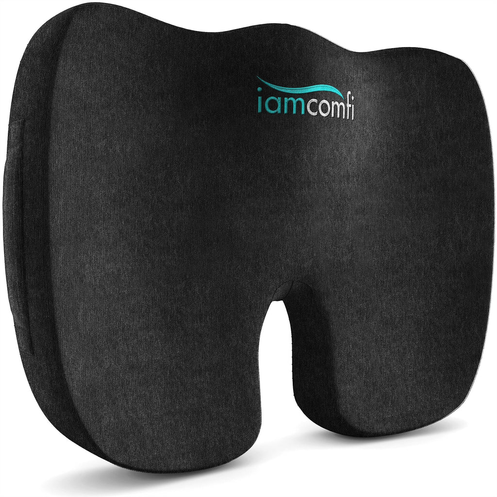 iamcomfi Coccyx Cushion – Firm Memory Foam Seat for Office Chair & Car