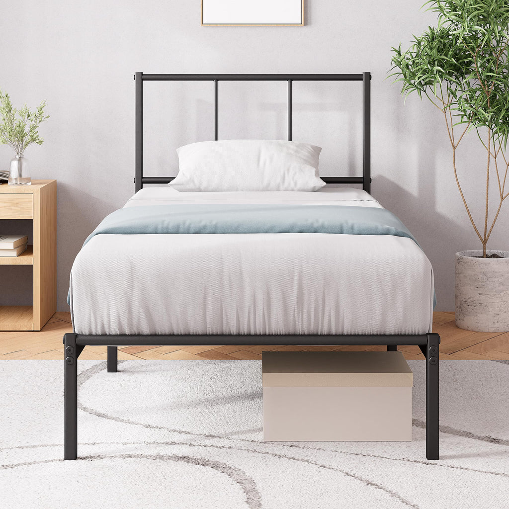 ZINUS Justin Single Metal Bed Frame | 35cm Platform Steel Slat Support