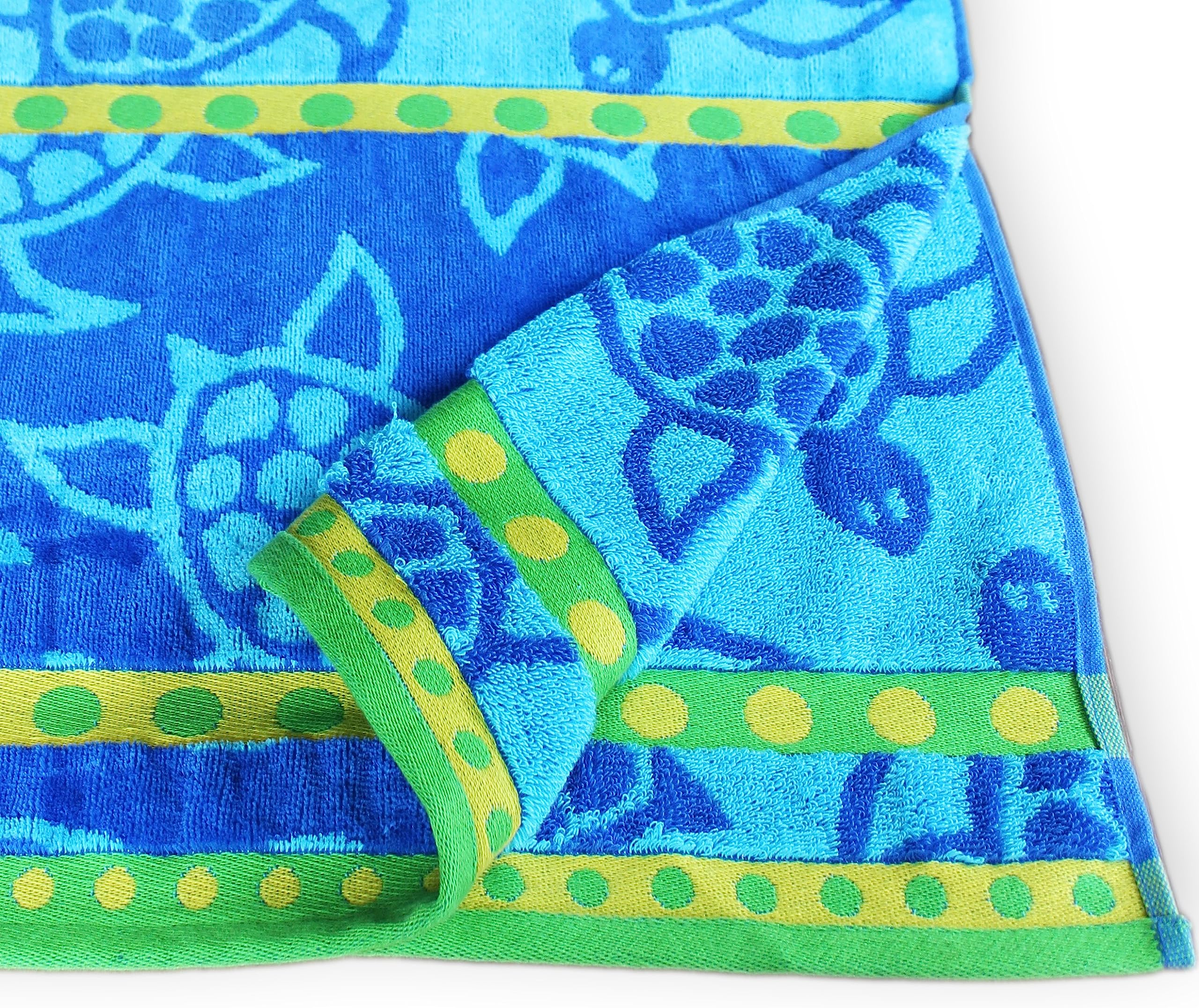 Blue Turtle Beach Towel – Large Cotton Sun Lounger Towel