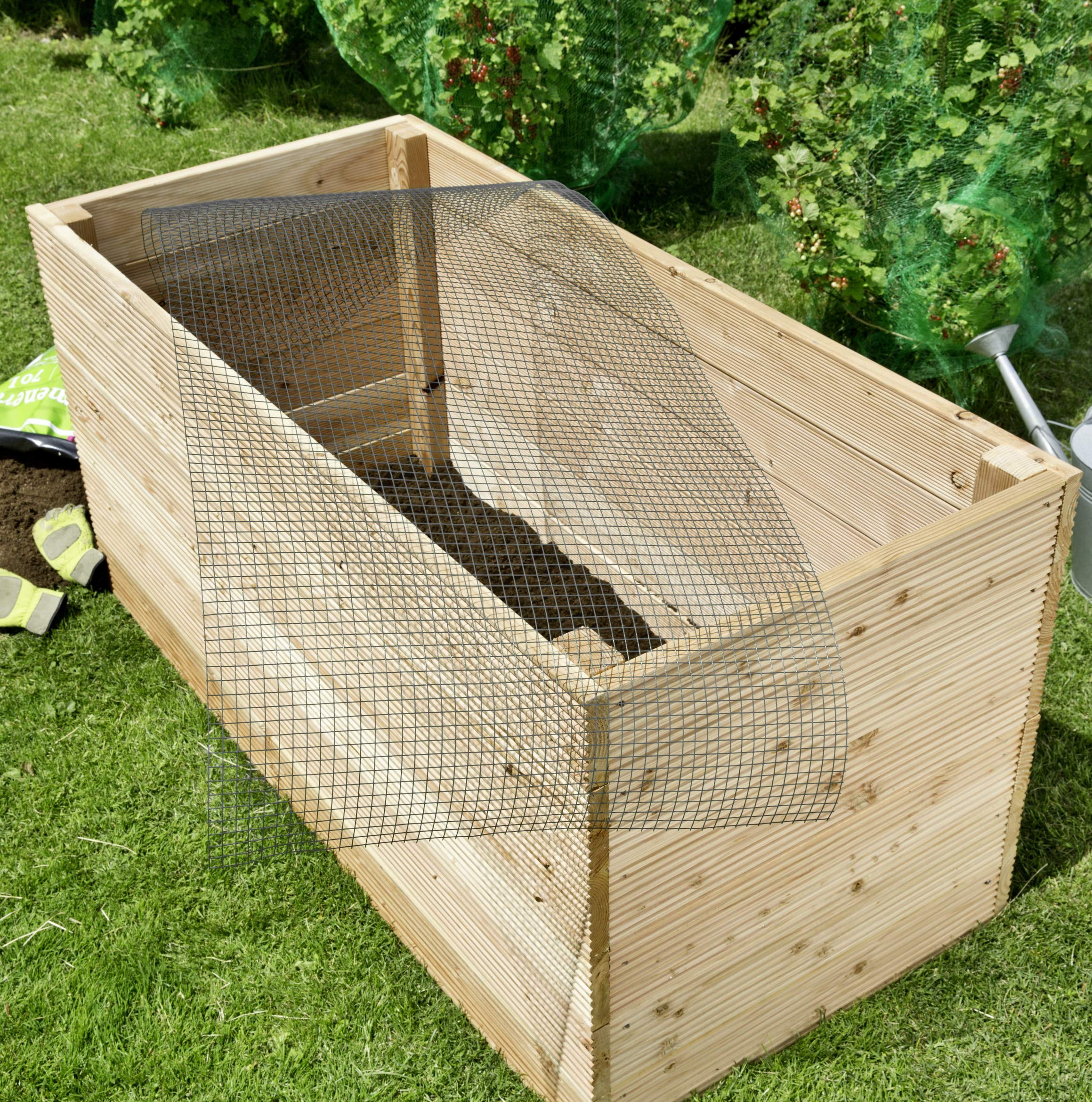 Windhager Raised Bed Protection Set – Vole Mesh and Dimpled Film