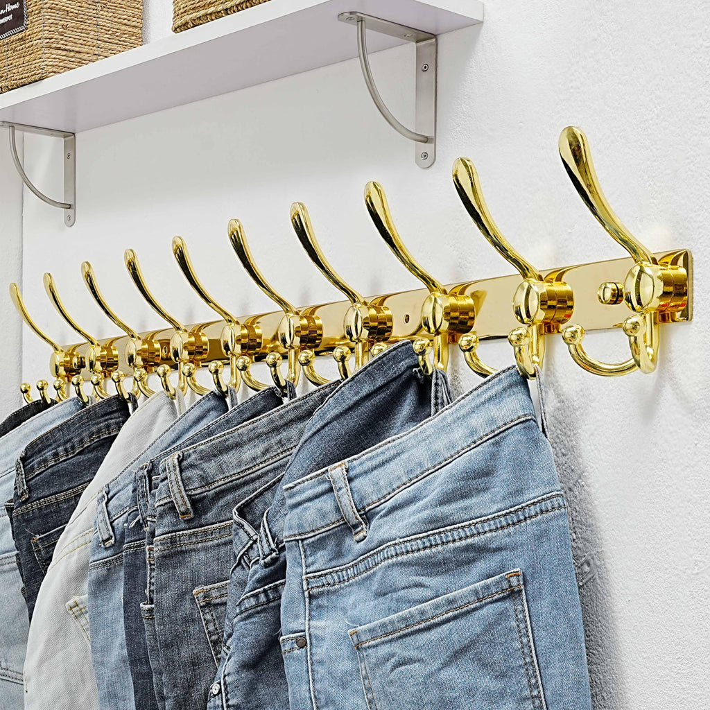 Dseap Coat Rack Wall Mount 94cm, Heavy Duty 2.5mm Base vs Flimsy 1mm, Double-Thick Solid Anti-Snap Hooks - image 5