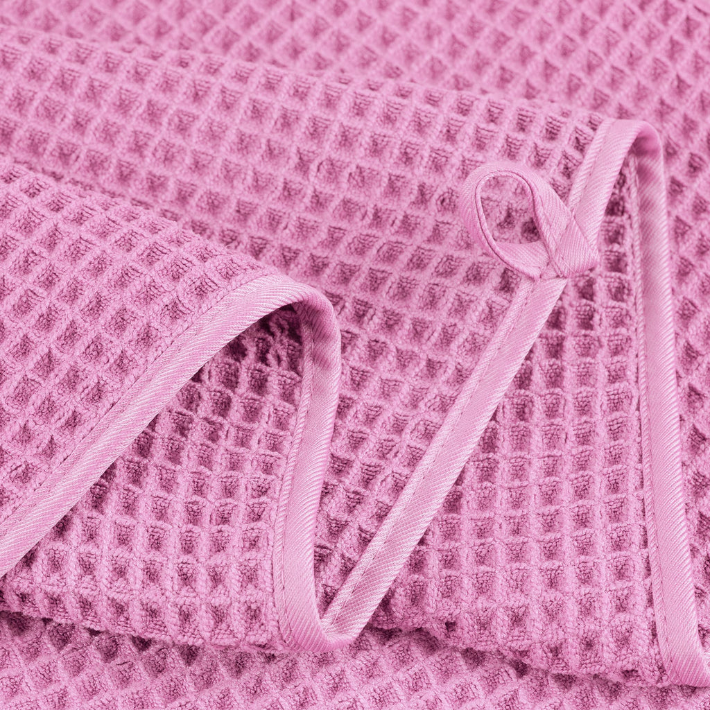 Polyte Microfibre Bath Towels | Oversize Waffle Weave Quick Dry | 4 Pack