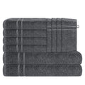 Olivia Rocco 10-Piece Cotton Towel Bale Set – 500 GSM Absorbent, Charcoal