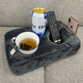 Sofa Cup Holder Caddy Pillow for Drinks, Remote & Phone Organiser - image 1