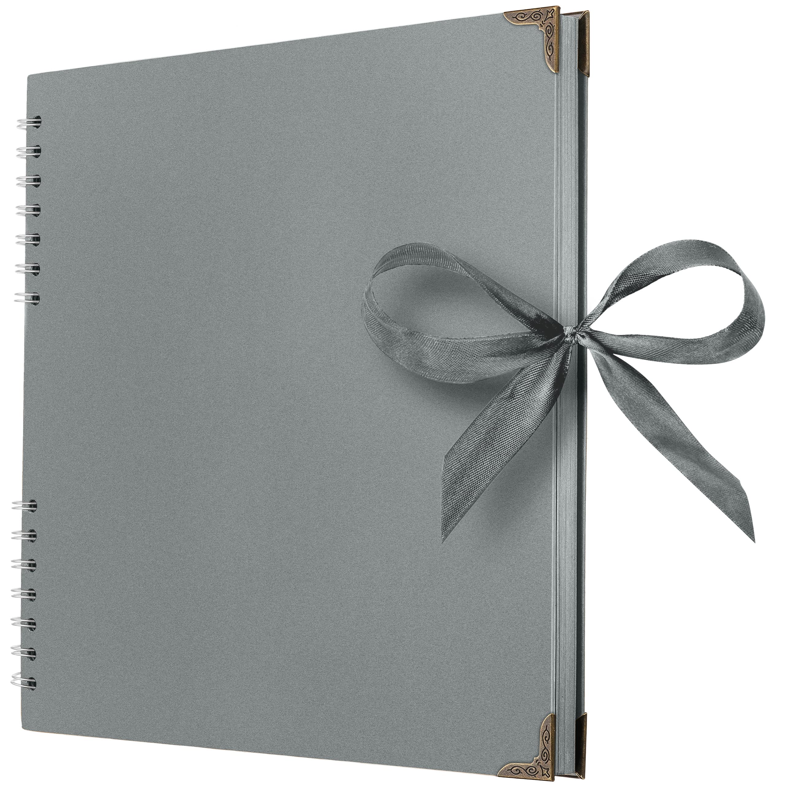 Jolof Store Square Scrapbook Album – 80 Pages Grey Hardcover Photo Book
