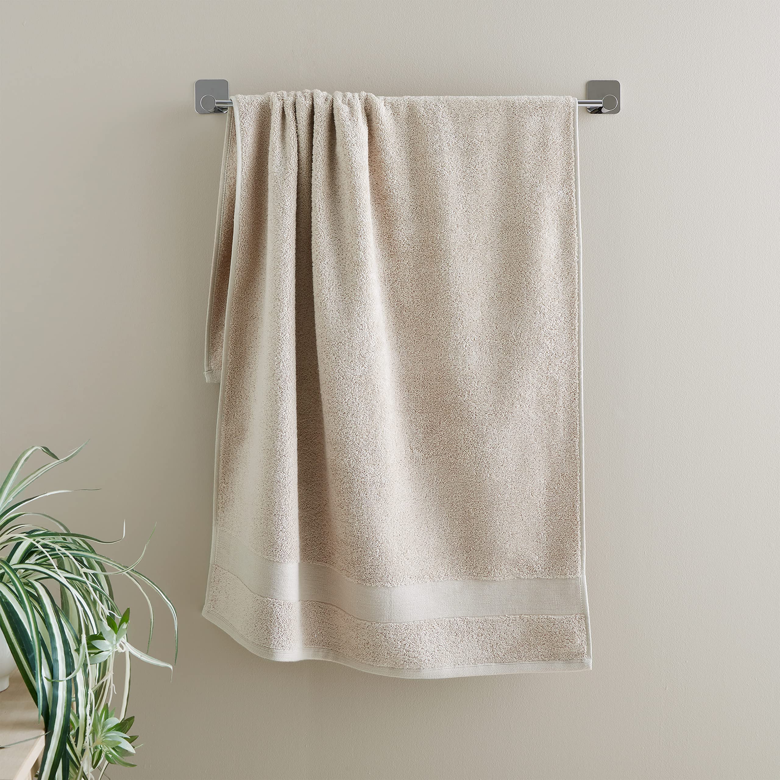 Catherine Lansfield Bath Sheet – Natural 100% Cotton Antibacterial