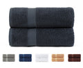 Todocama Set of 2 Cotton Shower Towels | 550 GSM | Dark Grey | 70x140cm