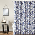 Lush Decor Cynthia Jacobean Floral Blue Fabric Shower Curtain – 72x72