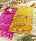 Catherine Lansfield Rainbow Beach Towels – 100% Cotton Pink Pair