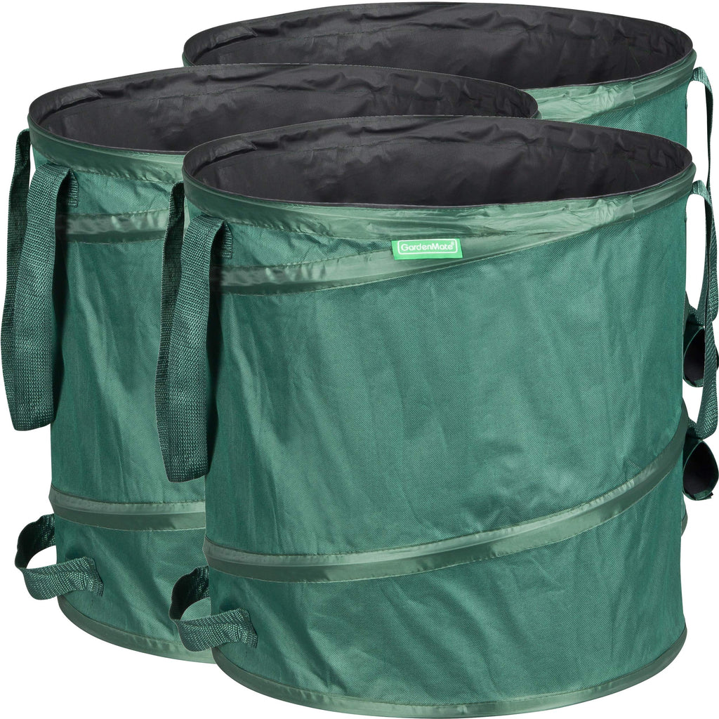 GardenMate 3-Pack 85L Pop-Up Garden Waste Bags - 600D Oxford Polyester
