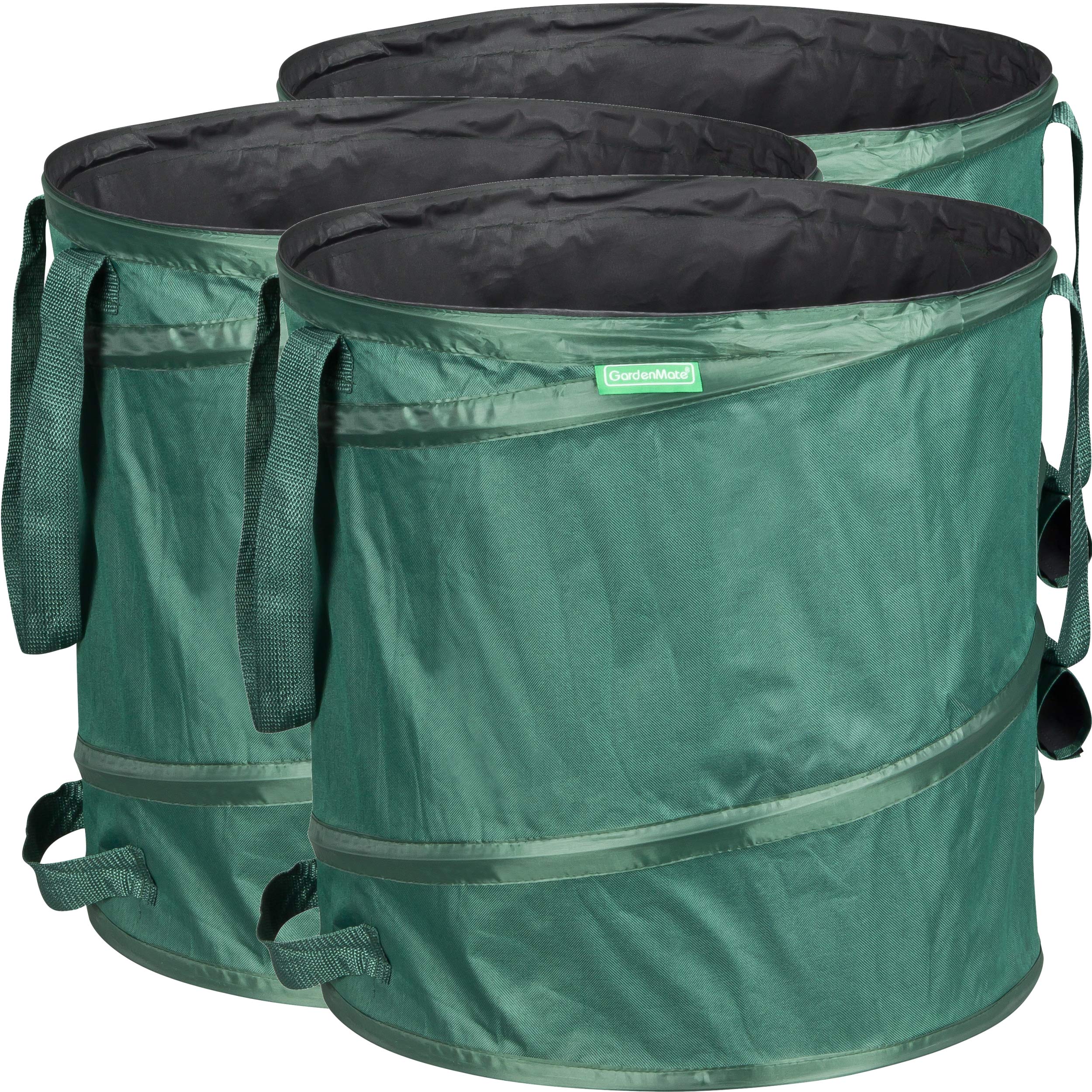 GardenMate 3-Pack 85L Pop-Up Garden Waste Bags - 600D Oxford Polyester