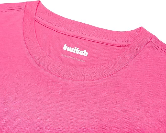 Twitch Graphic T-Shirt – Unisex 100% Cotton Regular Fit Tee in Pink