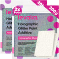 Silver Holographic Glitter Paint Additive with Buffing Pads
