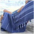 Aysesa Sandproof Turkish Beach Towel | 100% Cotton with Hidden Pocket